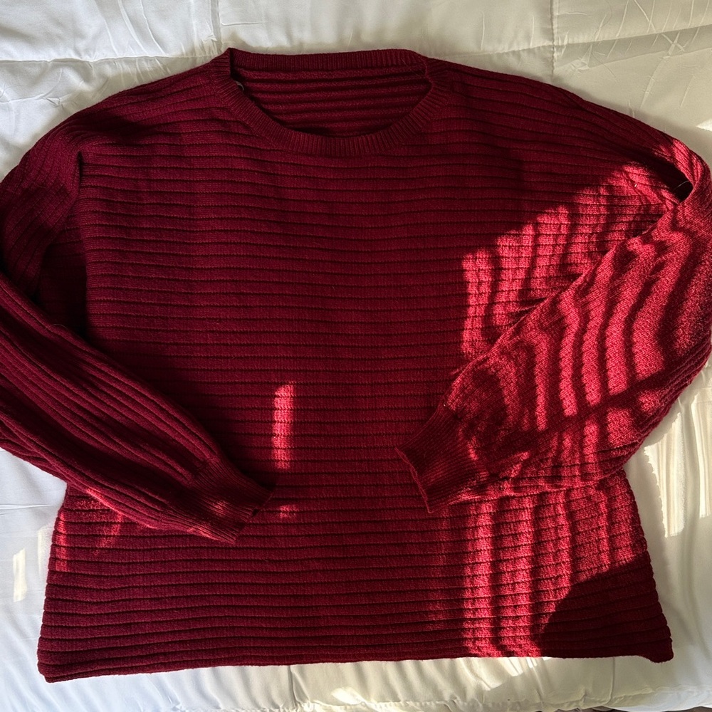 Cozy Burgundy Knit Sweater